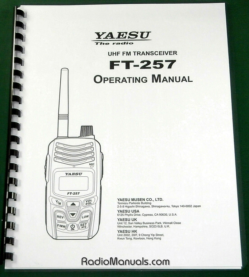 Yaesu FT-257 Instruction Manual